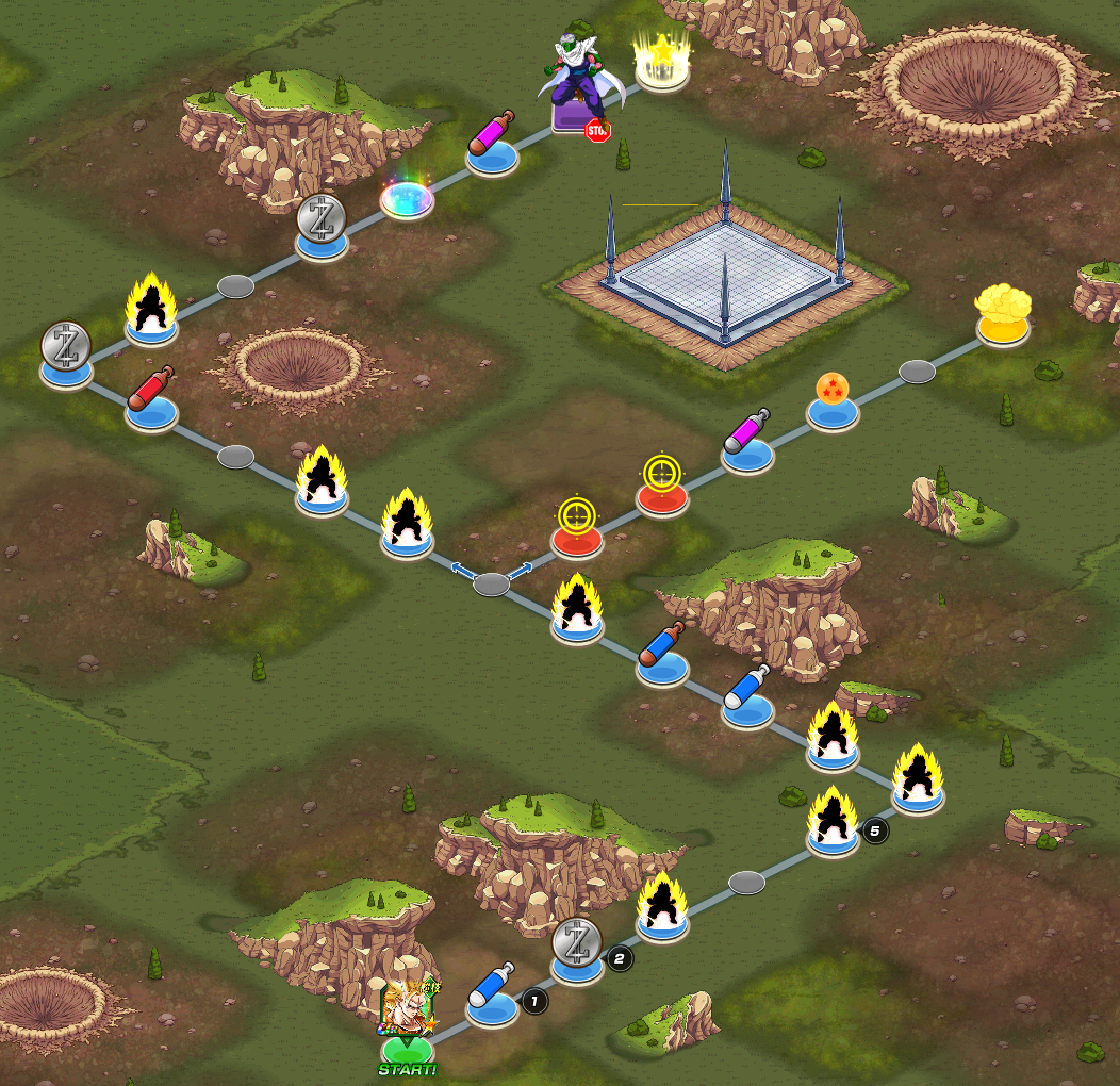 冒険クエスト第4章後編ステージ3 第27ステージ のmap ドラゴンボール取得ルート ゆったりドッカンバトル