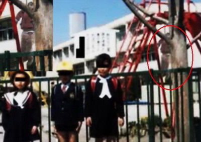 小学校におかしな人影
