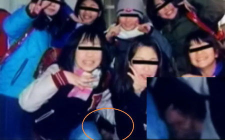 小学生の写真に写る不気味な顔