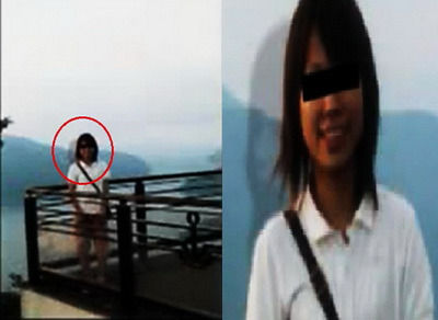 顔が二重になる少女