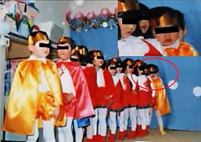 幼稚園児のお遊戯会の写真に霊