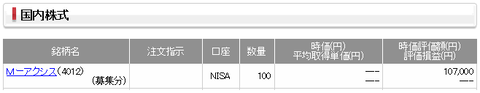 アクシス(4012)日興店頭当選20200923