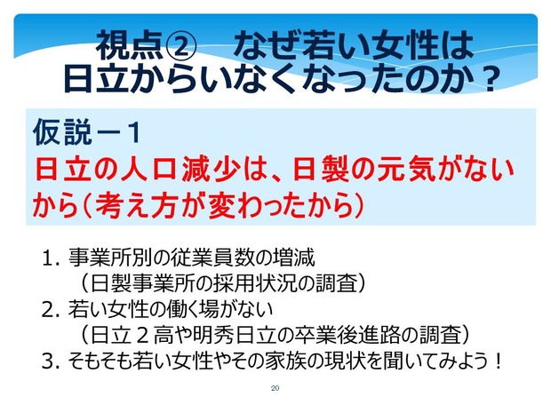 日立製作所に元気がないので人口減少が止まらない?