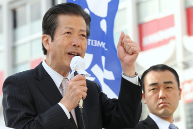 土浦駅西口での山口那津男代表の街頭演説
