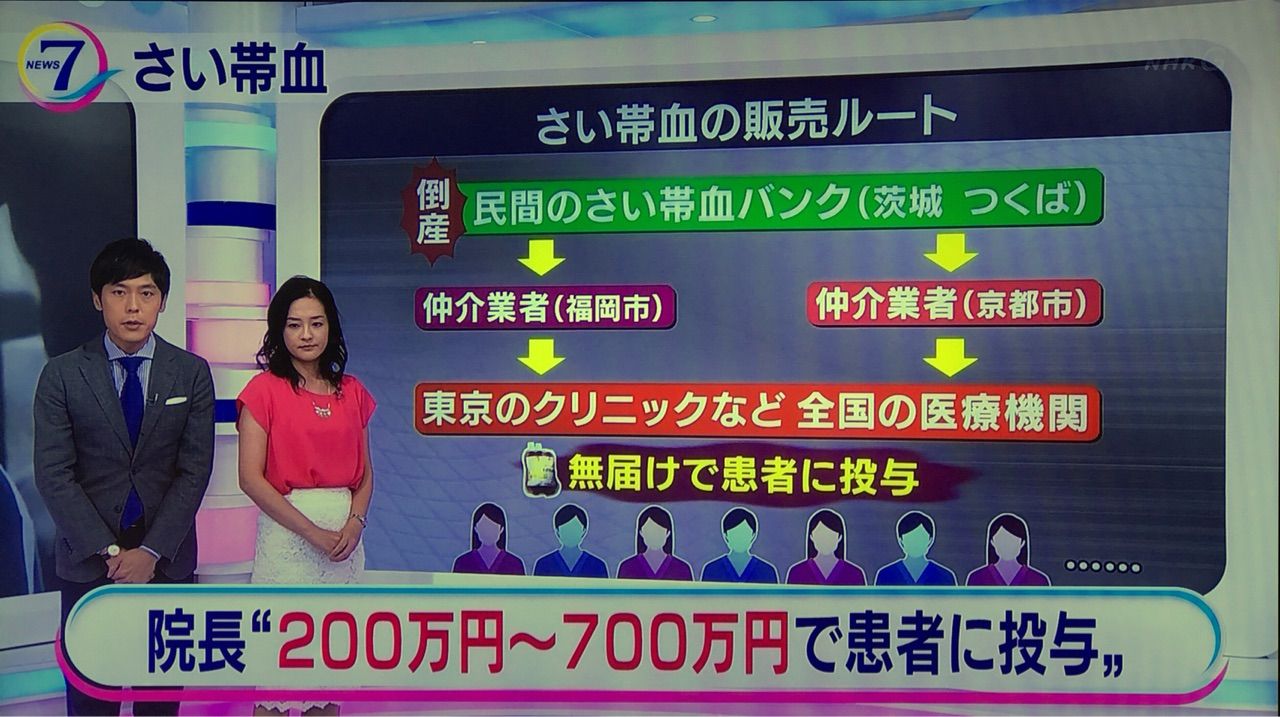 つくばブレーンズから流出したさい帯血を無届け投与 ６名が検挙 ほっとメール ひたち