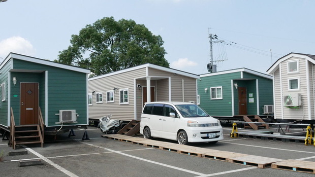 熊本地震の際のトレーラーハウス