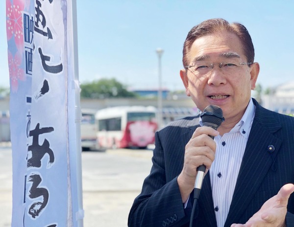 JR常陸多賀駅で県議会報告