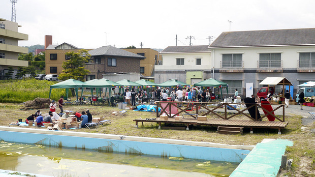 旅のカフェの会場となった鵜の島温泉(2013年6月)