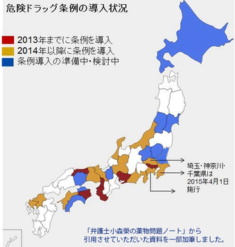 危険ドラック条例制定の状況