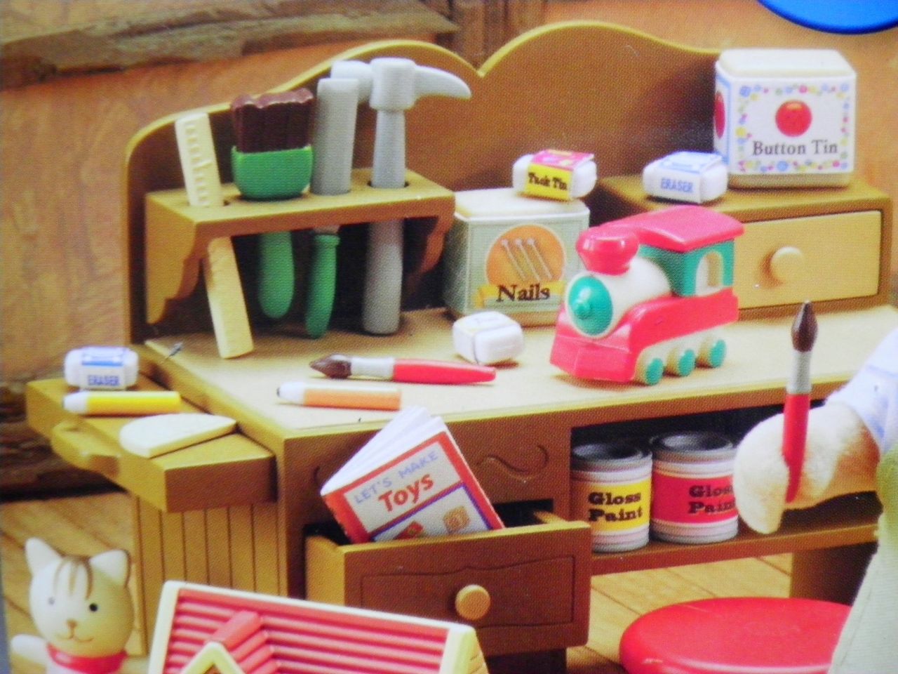 [希少] シルバニア Toymaker's Set アライグマさんのおもちゃ工房 アライグマさんのおもちゃ工房セット : コバルトコルビー