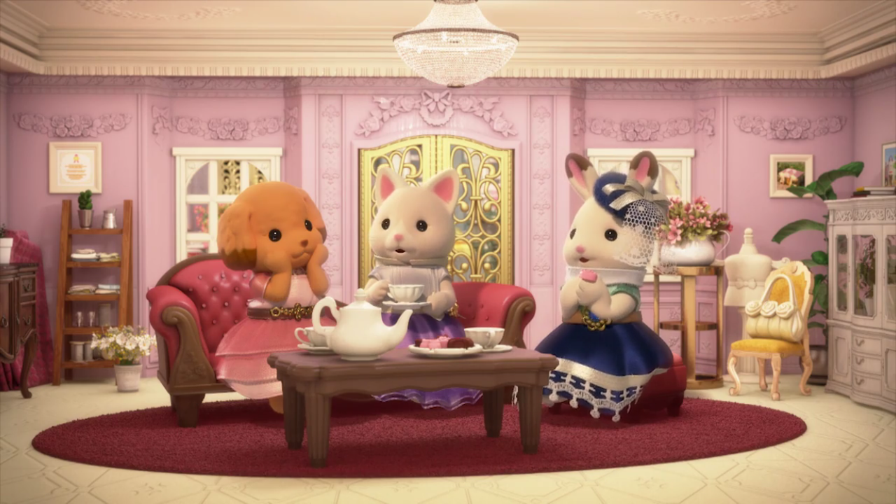 シルバニア タウンシリーズ 3体セット シルクネコ トイプードル