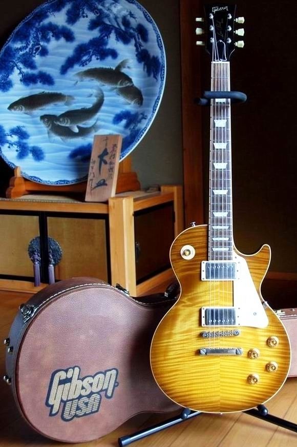 ギブソンUSAレスポール・トラ目杢ゴールド（Gibson USA Les Paul