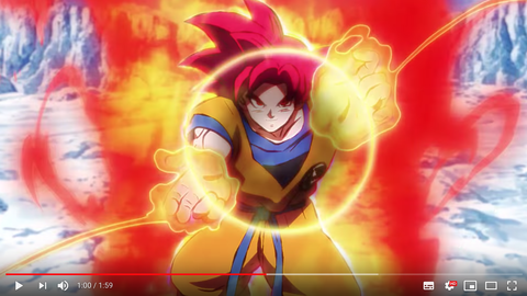 映画「ドラゴンボール超ブロリー」の超サイヤ人ゴッド