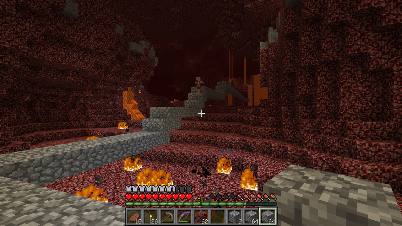 ネザーにて歩行用通路を作ろう どらのマインクラフト開拓歴史