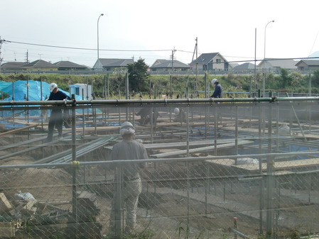 クオラリハビリテーション姶良病院(仮称)の工事現場