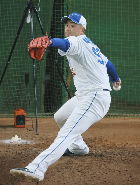 松山晋也、離脱後初めて傾斜使い投球練習30球！8月中旬の実戦復帰を予定