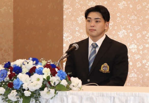 【中日】ドラ1 中西聖輝「『即戦力』と言われるが自分では思ってない。プロは絶対甘くない」