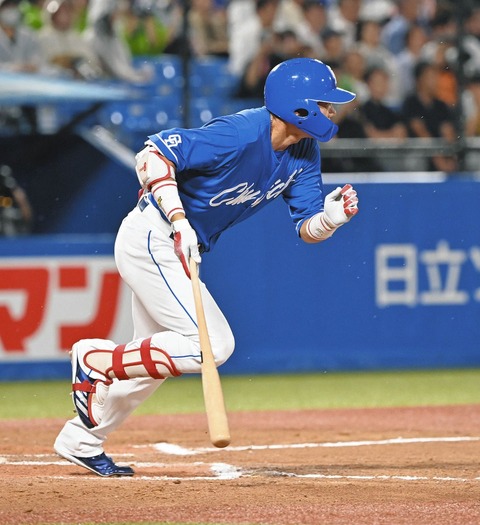 大島洋平、代打で通算2064本目の安打でNPB歴代40位に「これからも一本一本、頑張っていきます」