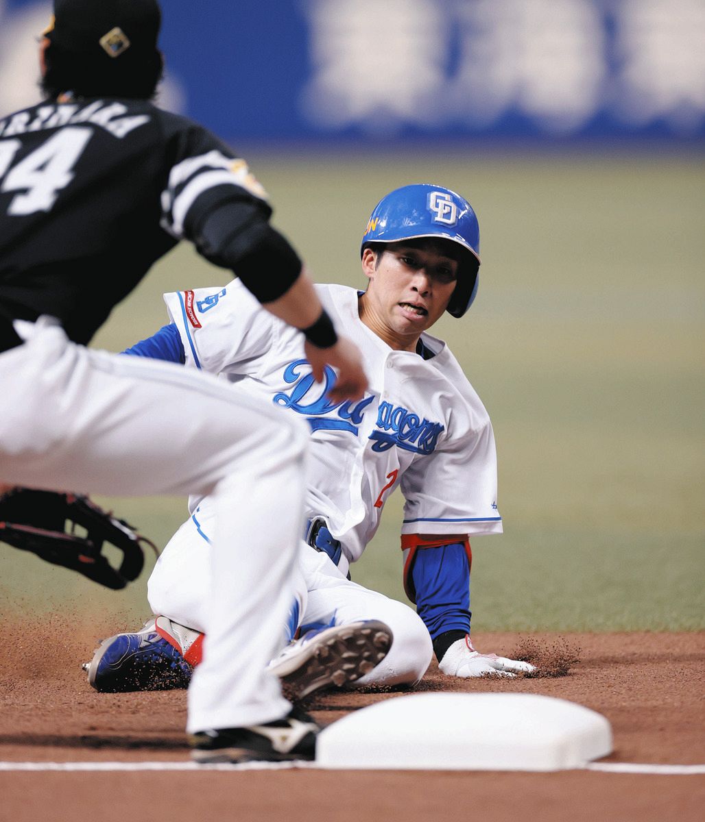 田中幹也、3試合ぶりのスタメンでプロ初の三塁打を放つ！