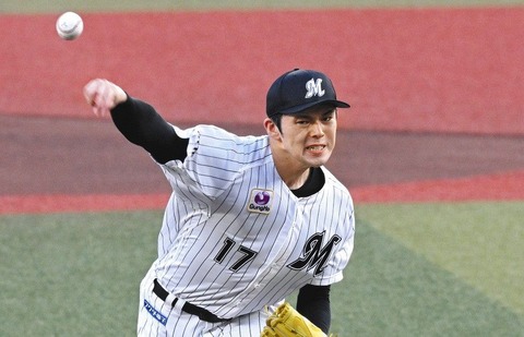佐々木朗希(ロ)13登板、77イニング 防御率2.45 6勝4敗 WHIP1.09