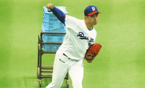 【中日】松山晋也、離脱後初のキャッチボール30球！左脇腹を気にするそぶりは見せずに笑顔