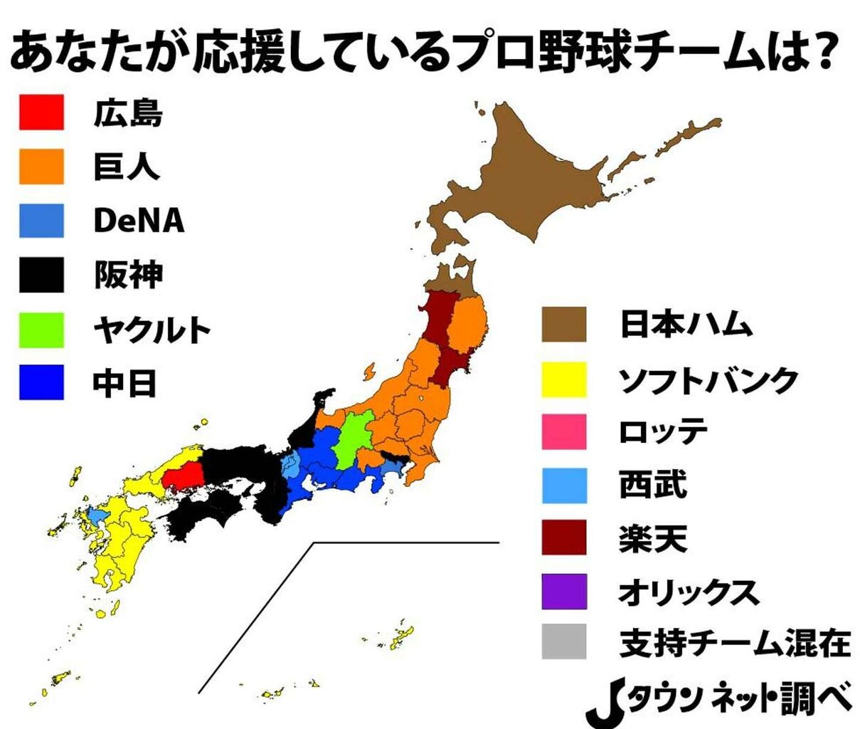 【え？】巨人は2位、あの球団が1位！プロ野球12球団「総合人気」ランキングｗｗｗｗｗｗｗｗｗ