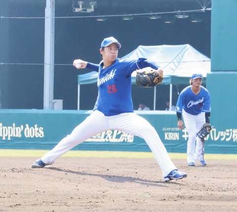 【8/14 2軍 D5-2T】仲地礼亜、6回2失点と粘投で8勝目も、課題は3死球の制球面