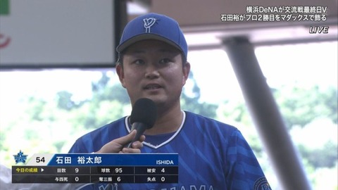 【朗報】DeNAルーキー石田裕太郎、猛牙爆裂白獅子打線を制圧し無四球マダックス！！！