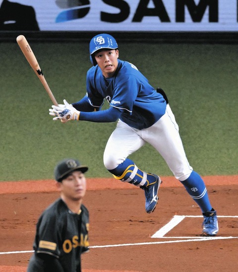 岡林勇希、先制タイムリー二塁打含む2本の長打でチーム引っ張る！！