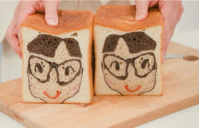 宮本のイラスト食パン