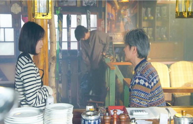 リュックを置いたまま登るんですねー