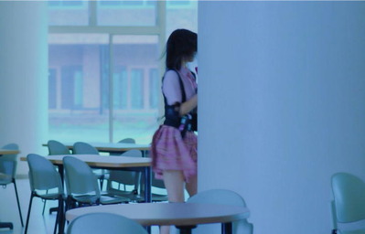 くるっと回転する松子