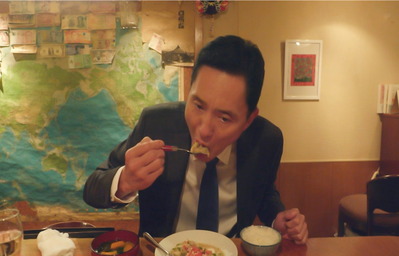 ロールキャベツ、口いっぱいに頬張る五郎