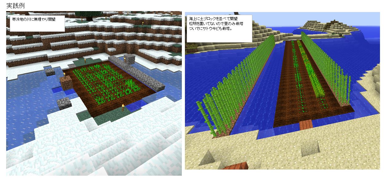 Minecraft 序盤向け小麦畑 バケツ無し 40分未満で全収穫 Notepad Sh Tar Tar