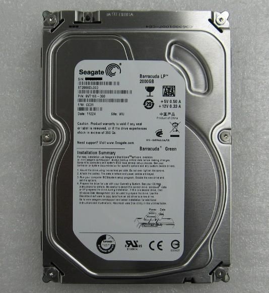 初心者OK Seagate Barracuda LP 2TB SATA HDD