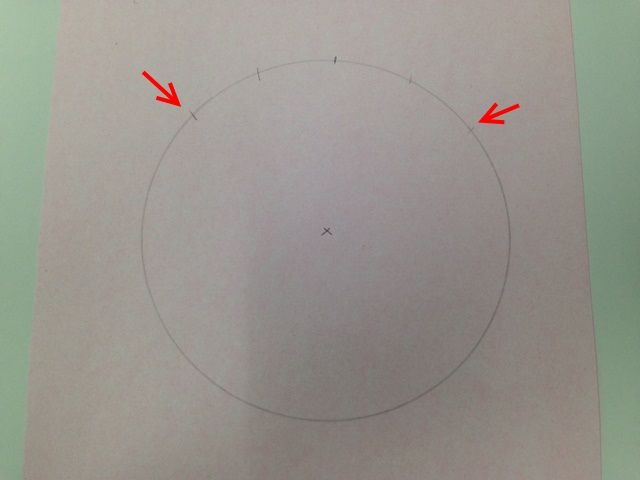 コンパスと定規だけで円を中心から１４等分する まだプログラマーですが何か