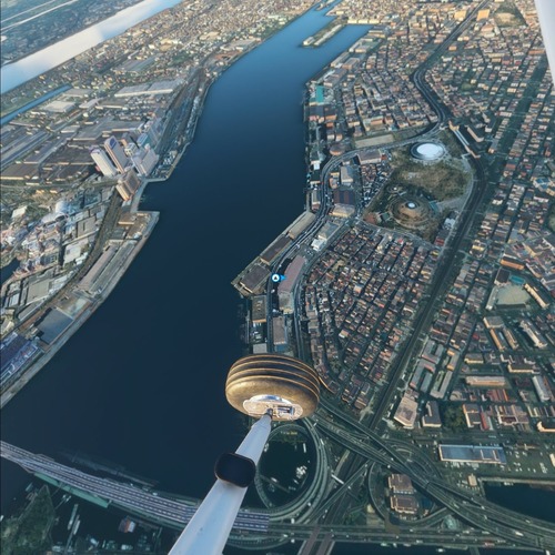 MSFS2020_202403_43VR_outsideSeeingOverOsakaPort