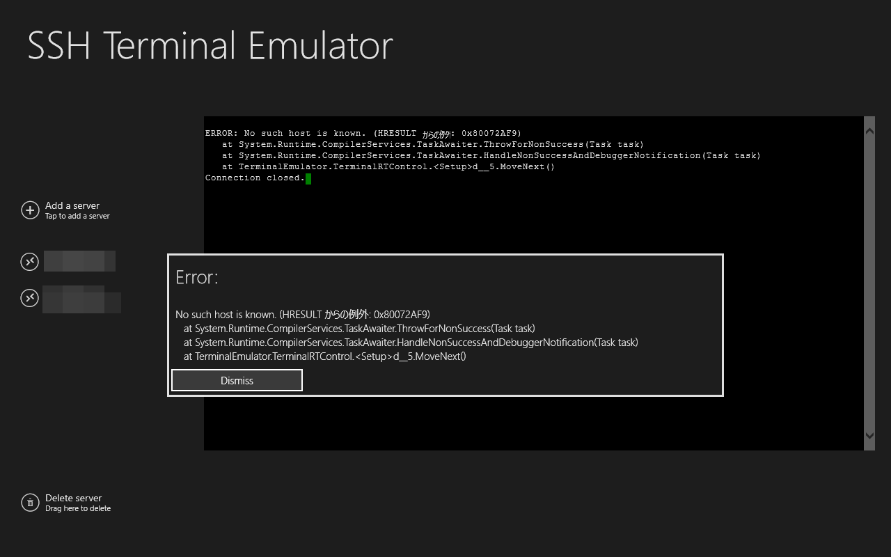 Windows8 タブレットで使う Windows ストアアプリを探す旅 １ Ssh ターミナルアプリ Remote Terminal と Ssh Terminal Emulator Tedious Days More 3