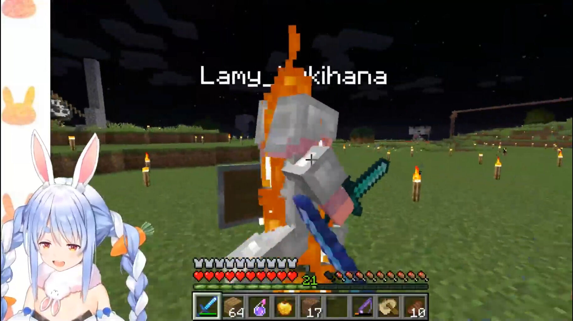 ホロライブ ぺこらさん マイクラでラミィさんと村人ゾンビを天秤にかけ 泣いてラミィを斬る 善意のすれ違いによる悲しい事件だったね 同人速報