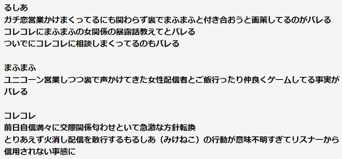 るしあまふまふコレコレvtuberガチ恋勢騒動 るしあは通知をわざとオンにしたのか 引退の可能性は コレコレは圧力を受けて日和ったのか 匂わせしたみけねこは垢消し 同人速報 るしあまふまふコレコレvtuberガチ恋勢騒動 るしあは通知をわざとオンにしたのか 引退の可能性は コレコレは圧力を受けて日和ったのか 匂わせしたみけねこは垢消し 同人速報