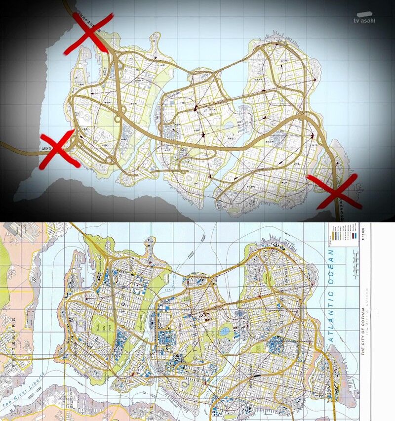 仮面ライダー鎧武 ガイム 1話の配信が始まったけど そういや沢芽市の地図がバットマンのゴッサムシティの丸パクリだと指摘されてdvdで修正されたこともあったね 同人速報 仮面ライダー鎧武 ガイム 1話の配信が始まったけど そういや沢芽市の地図がバットマンのゴッサムシティの丸パクリだと指摘されてdvdで修正されたこともあったね 同人速報