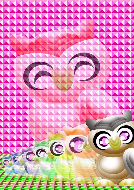 カラフルなフクロウが だまし絵気分のイラスト日記 Doumeiのブログ カラフルなフクロウが だまし絵気分のイラスト日記 Doumeiのブログ