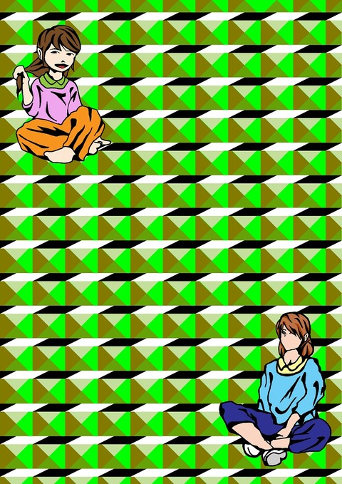 数色ライン×－１