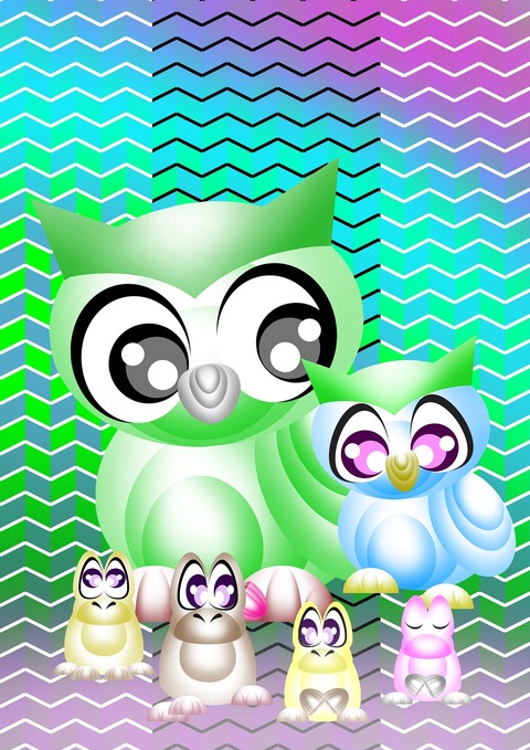 二代目七色・フクロウ＆ひょうたんガエルｰ13