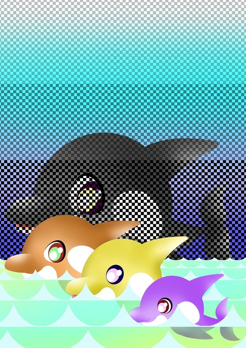 浮遊海中キャラクター－11