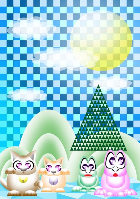 ひょうたんガエル 招き猫 だまし絵気分のイラスト日記 Doumeiのブログ