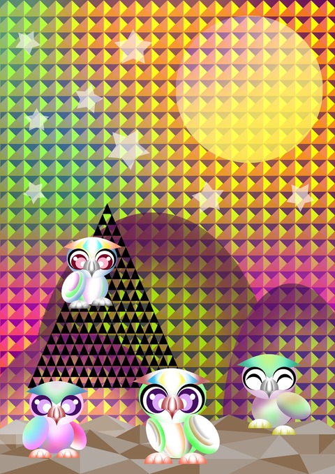 スプレーアート～フクロウ～－６