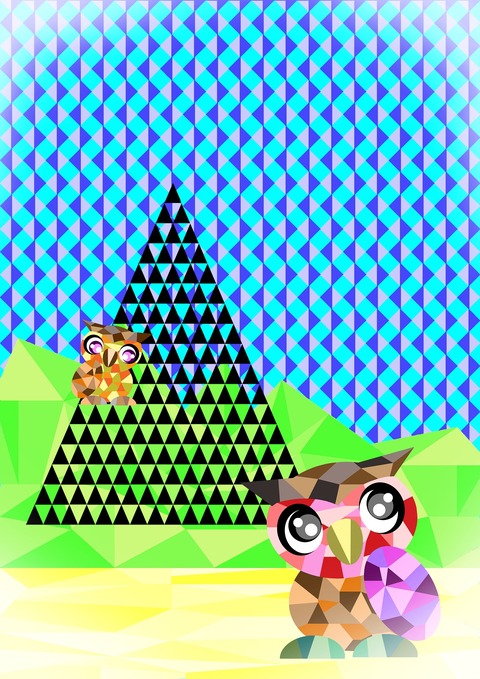 立体フクロウ－８