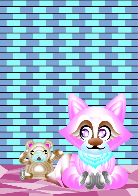 陶芸アート(アライグマ)－２