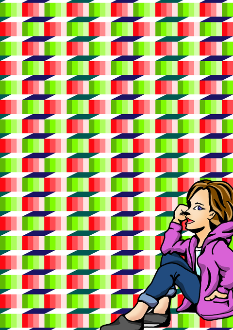 数色ライン×－９